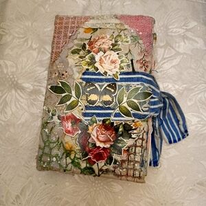 Brightly colored spring/ floral/ butterfly themed junk journal